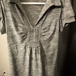 Grey Speechless v neck body control Blouse L
